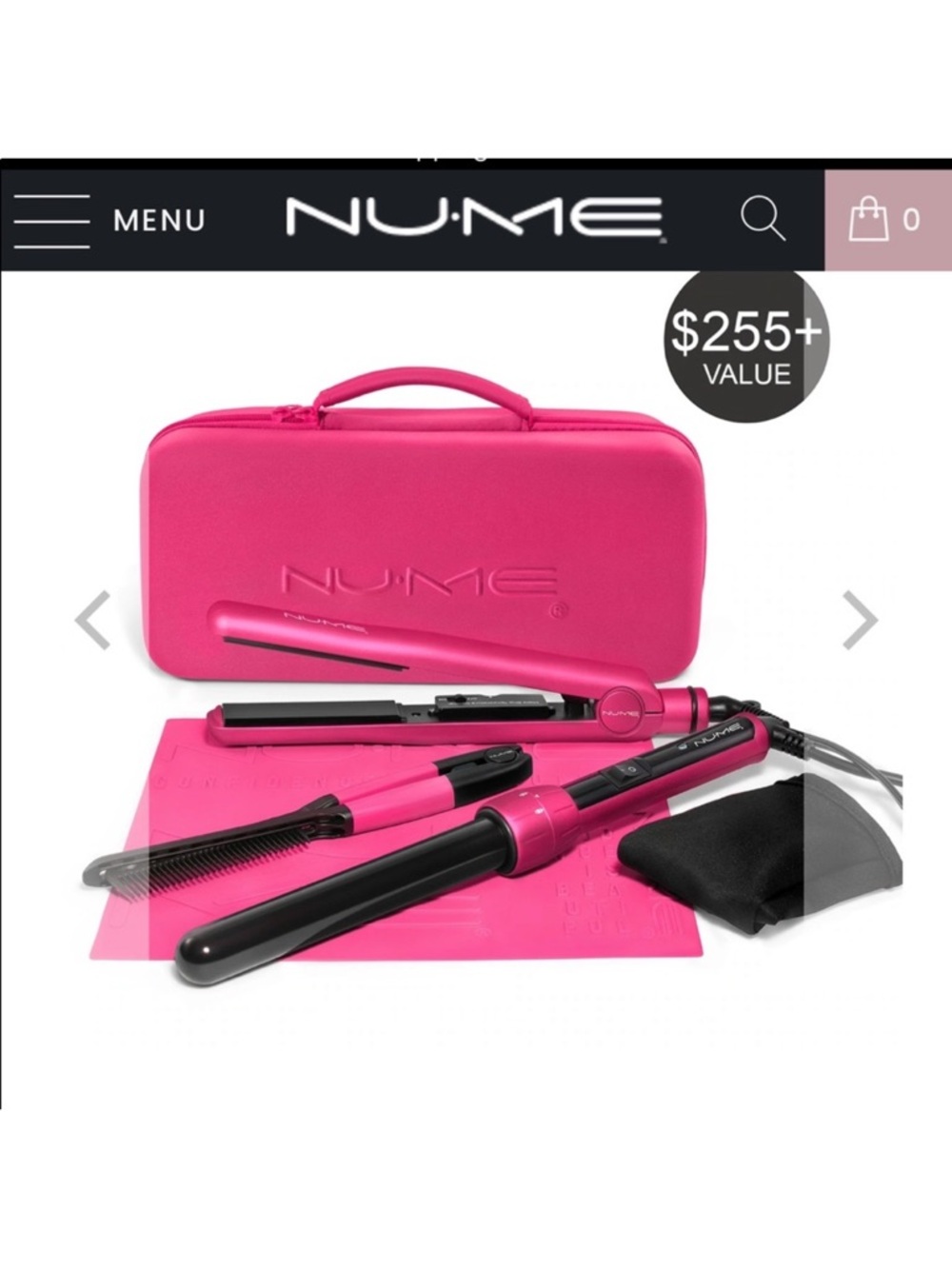 Brand new NuMe Hot Pink Professional Styling tools straightener curling iron